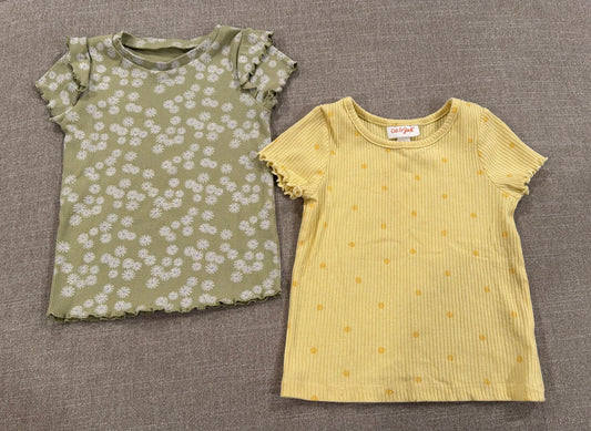 #145 Assorted Brands lettuce trim Tshirts Girls 2T EUC