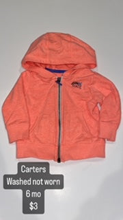 Carter's 6 mo neon zip up