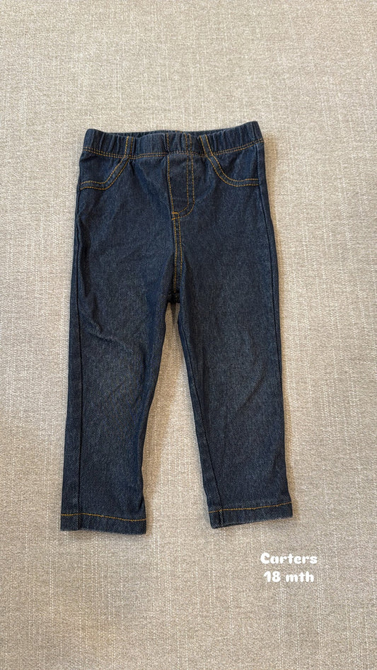 #145 Carters jegging Girls 18 mth GUC