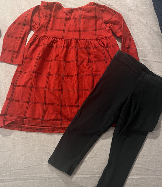 #211 18m Carters Red Dress/Legging Bundle