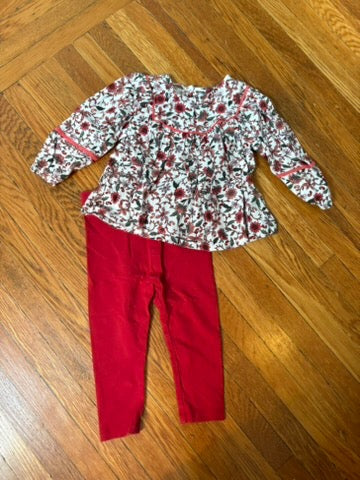 Seller 183 - Girls 12-18 Month Red Outfit - EUC