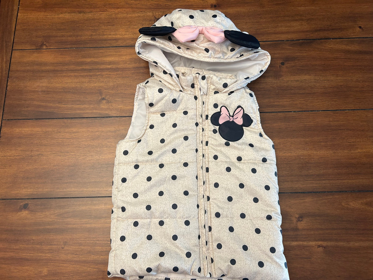 #197 Mixed Brands Girls Size 5 Minnie Mouse Black Polka Dot Set