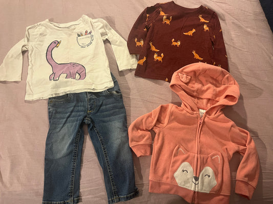 #211 12m Girls Fox/Dino Bundle
