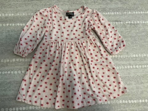 Seller 183 - Girls 12 Months Red & White Dress - VGUC