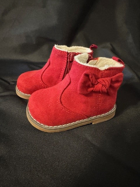 REDUCED #141 Red Suede Boots GUC Toddler 2.5-3.5 SR