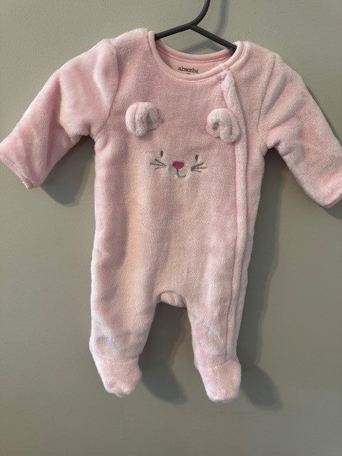 Seller #141 Cozy Pink Bunny Sleeper VGUC size 3M (2 of 2 available) SR
