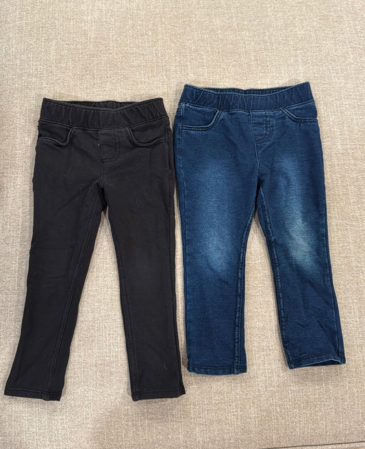 #145 Wonder Nation set of 2 jeggings Girls 2T