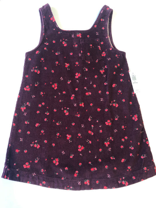 3 t girls NWT maroon flower jumper dress