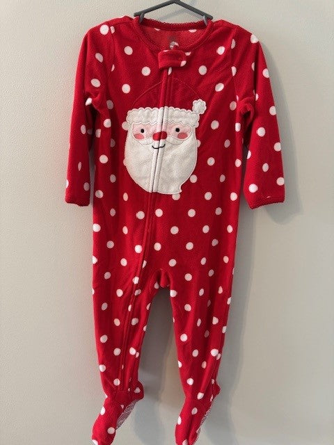 Seller #141 Santa Footie Sleeper GUC size 2T SR