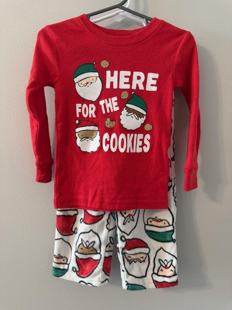 REDUCED #141 Santa Cookie PJs GUC size 2T (2 of 2 available) SR