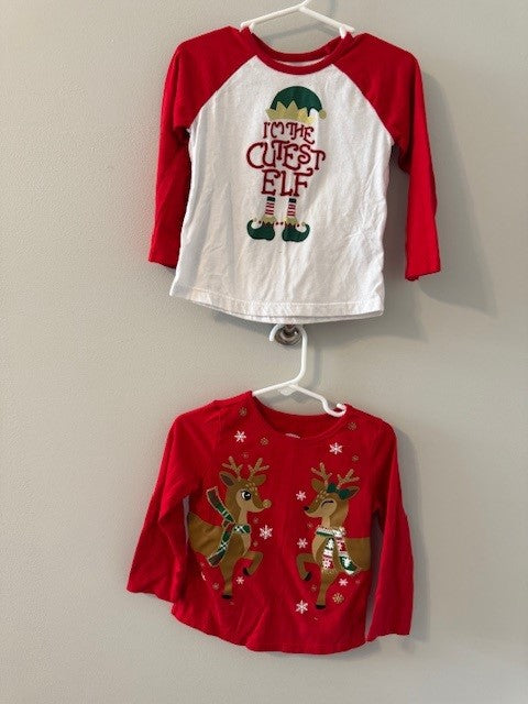 Seller #141 Set of 3 Christmas Shirts GUC size 2T SR