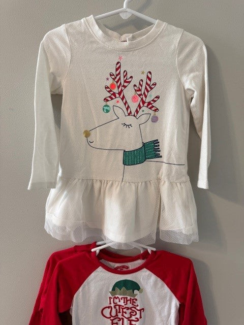 Seller #141 Set of 3 Christmas Shirts GUC size 2T SR