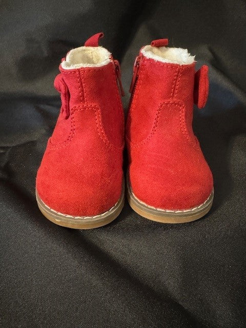 REDUCED #141 Red Suede Boots GUC Toddler 2.5-3.5 SR
