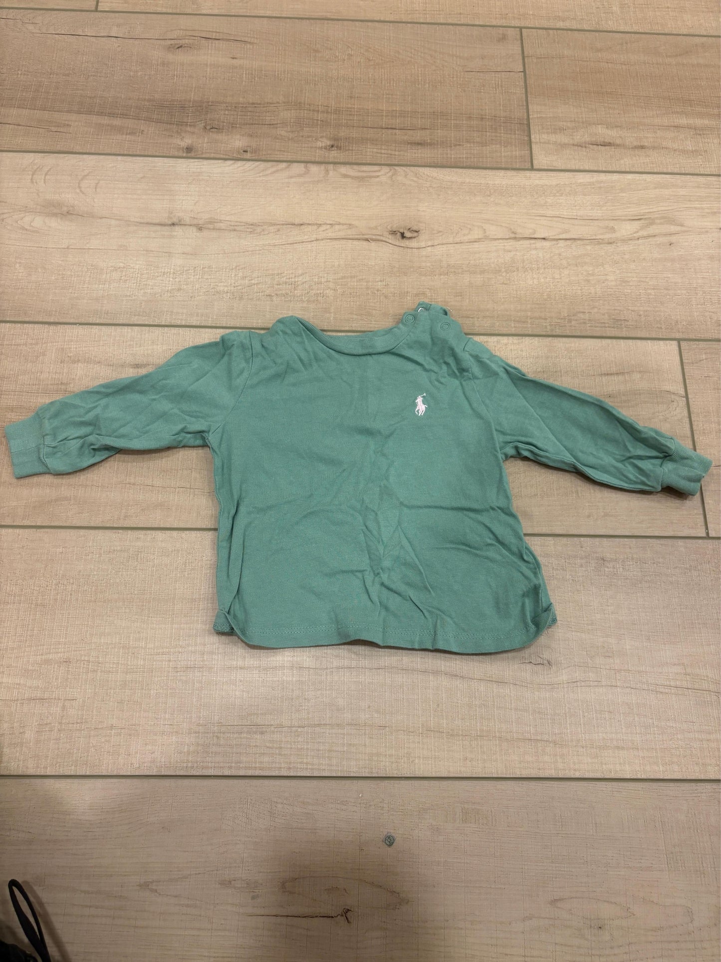 #37 6-12M / 70 Boys Ralph Lauren Long Sleeve Green Shirt