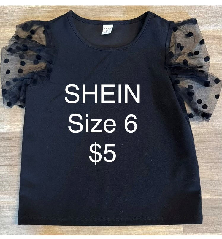 Girls Shein Top Size 6