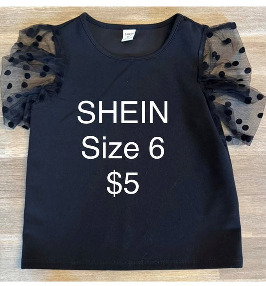 Girls Shein Top Size 6
