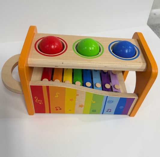 #153 Hape Pound and Tap Bench Toy - See photos for wear