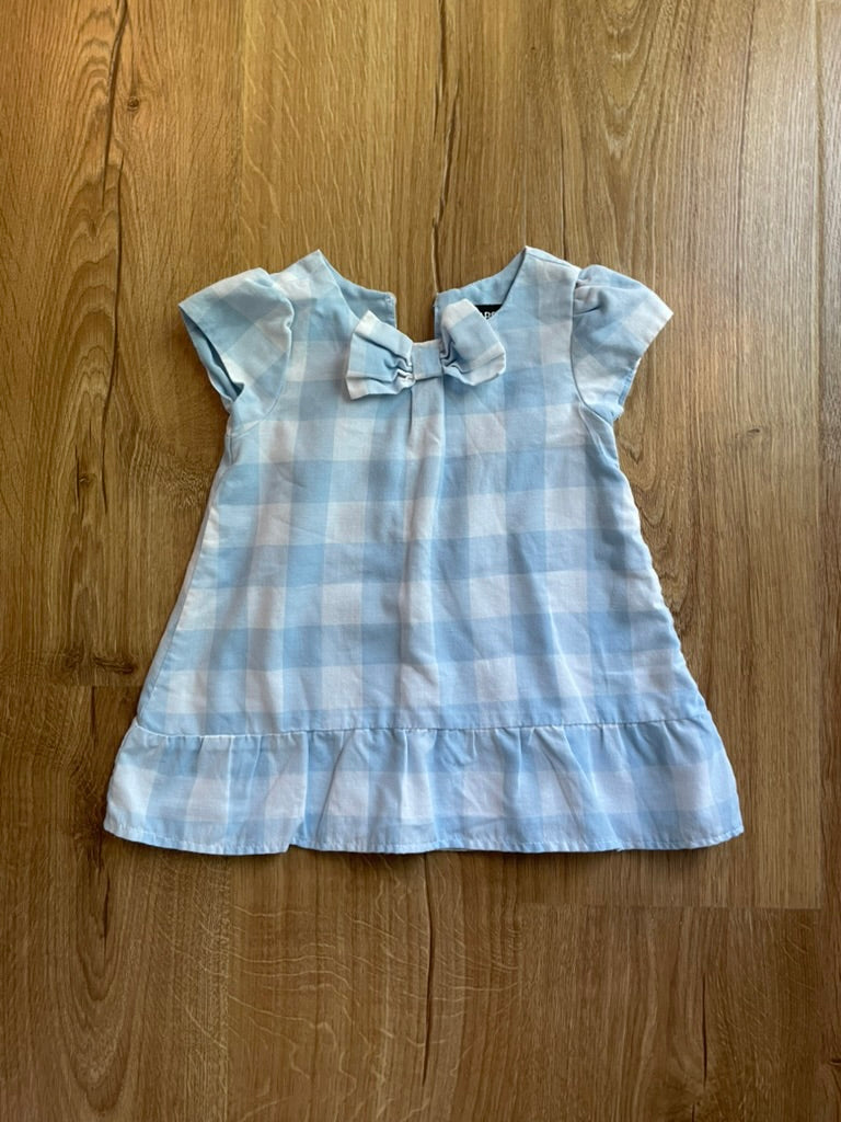 #6 - Girls Blue Gingham Dress, 18 months