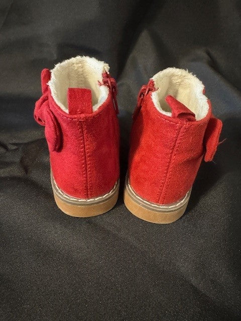 REDUCED #141 Red Suede Boots GUC Toddler 2.5-3.5 SR