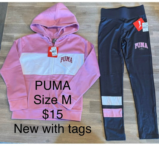 Girls NWT PUMA Sweatshirt & Pant Set Size M