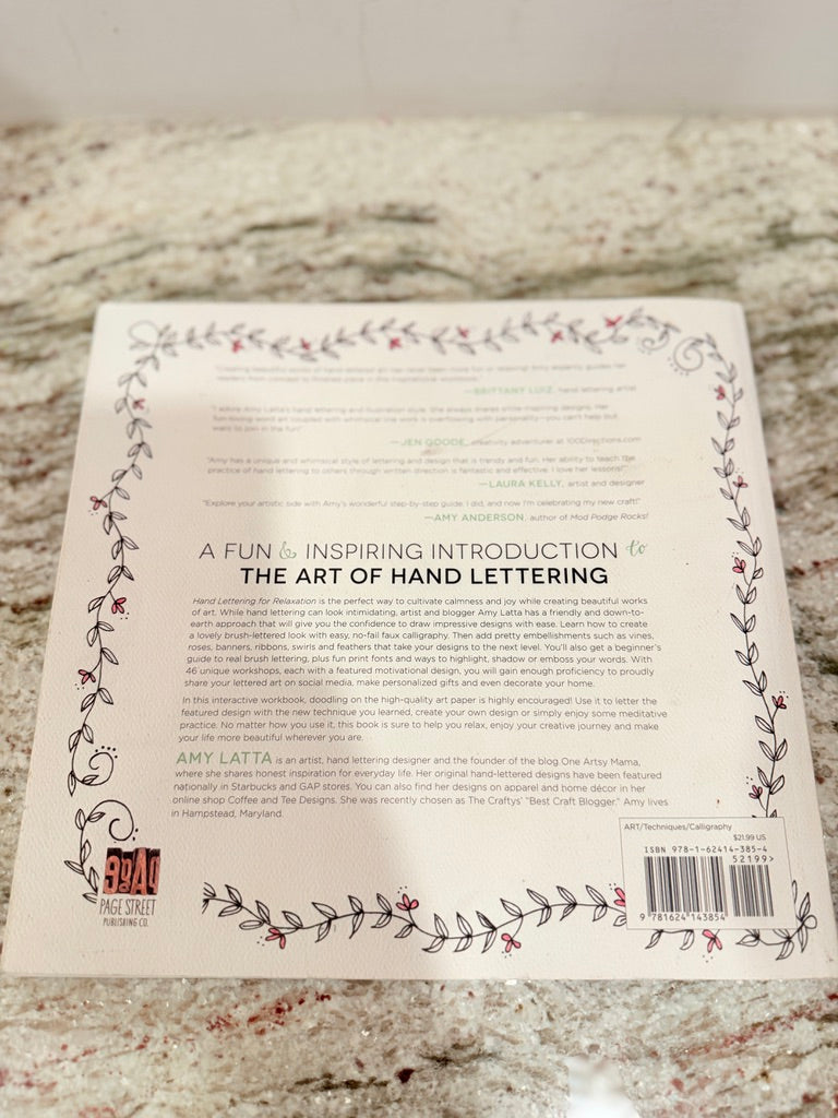 (#25) BOOK | Hand lettering for RELAXATION | EUC | 45227