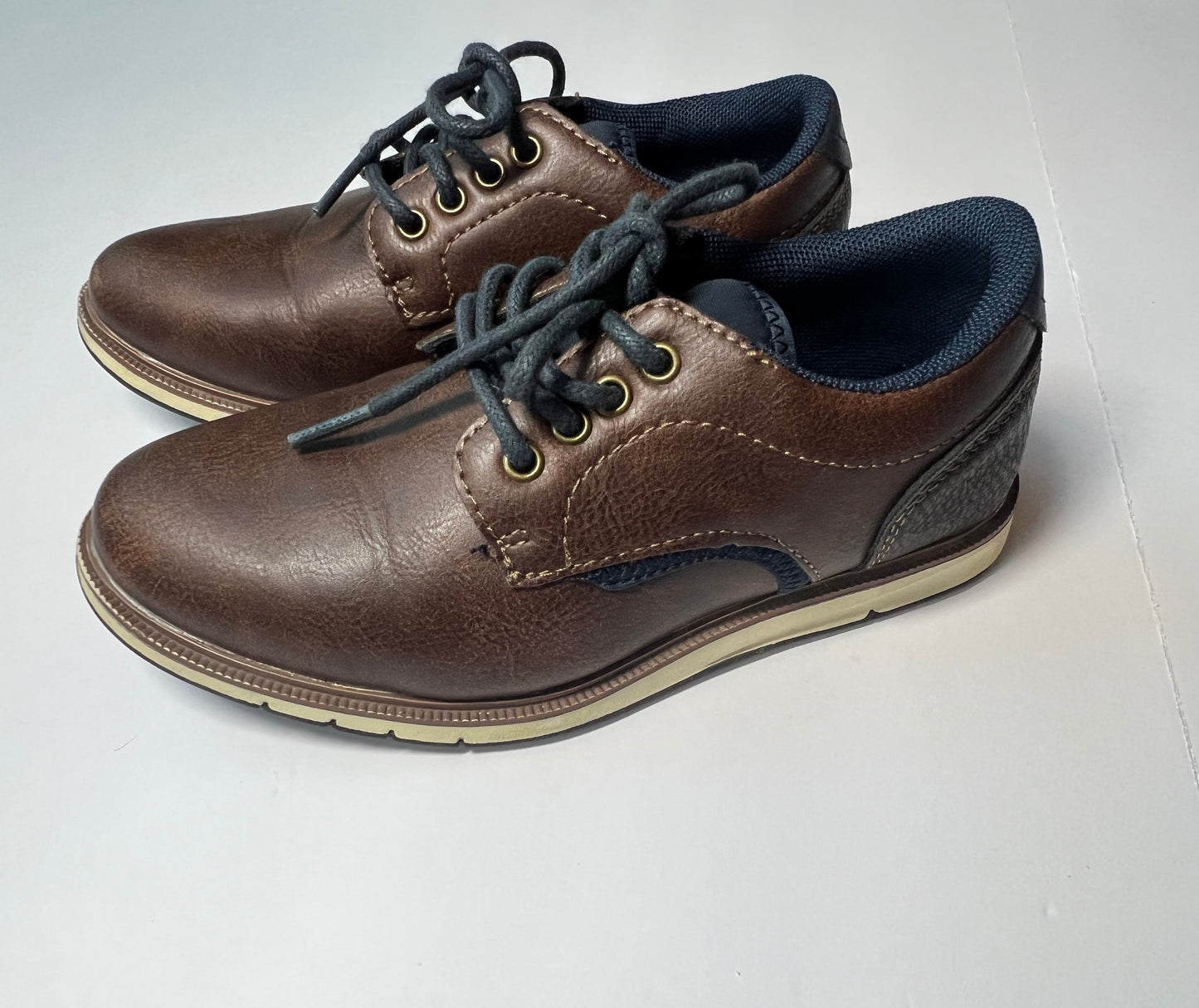 #77B Boys Shoe Size 13 Brown and Navy Dress Shoe 2 available