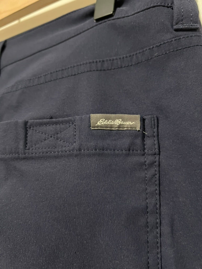 Seller #76 - Eddie Bauer Tech Pants Men's Nylon Stretch Straight Leg - Navy Blue - 32x32