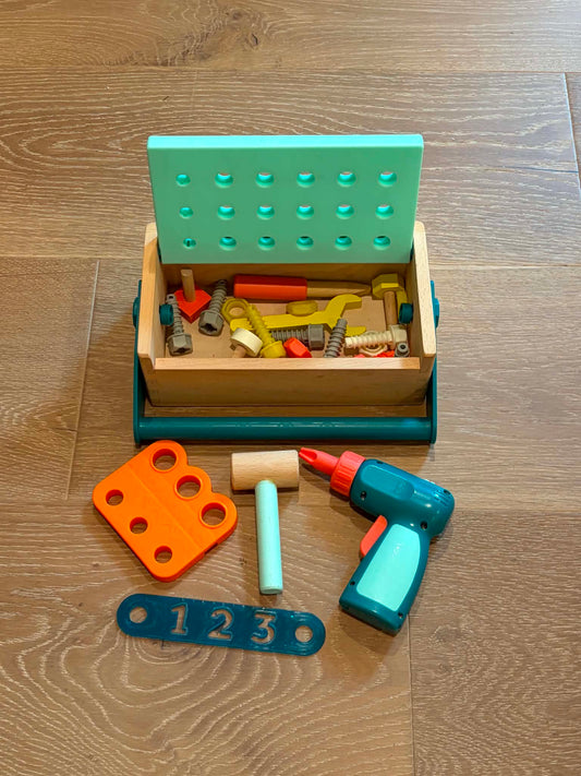 Seller #193 B. toys Fix 'n' Play Wooden Building Tool Kit Box