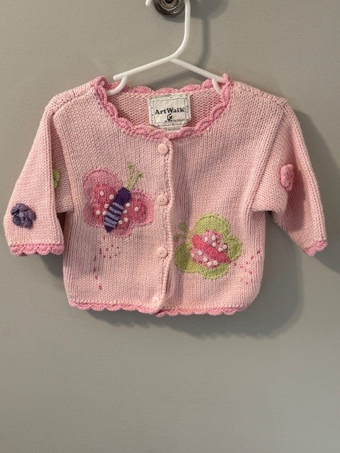 Seller #141 Pink Butterfly Sweater VGUC size 12M SR