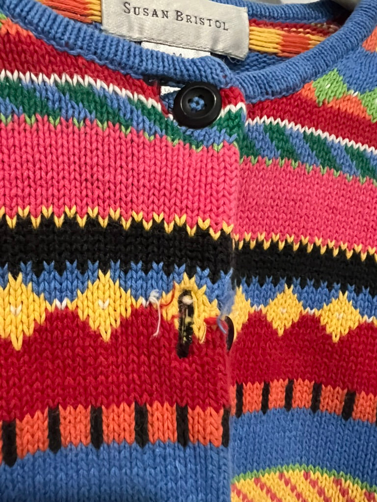 Seller #76 - Vintage Susan Bristol Cardigan Sweater Animals Safari Women Size Medium