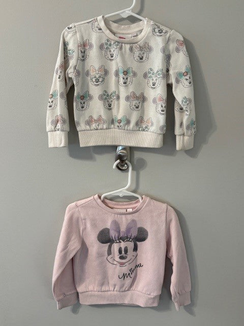 Seller #141 Set of 2 Minnie Mouse Sweatshirts size 2T SR