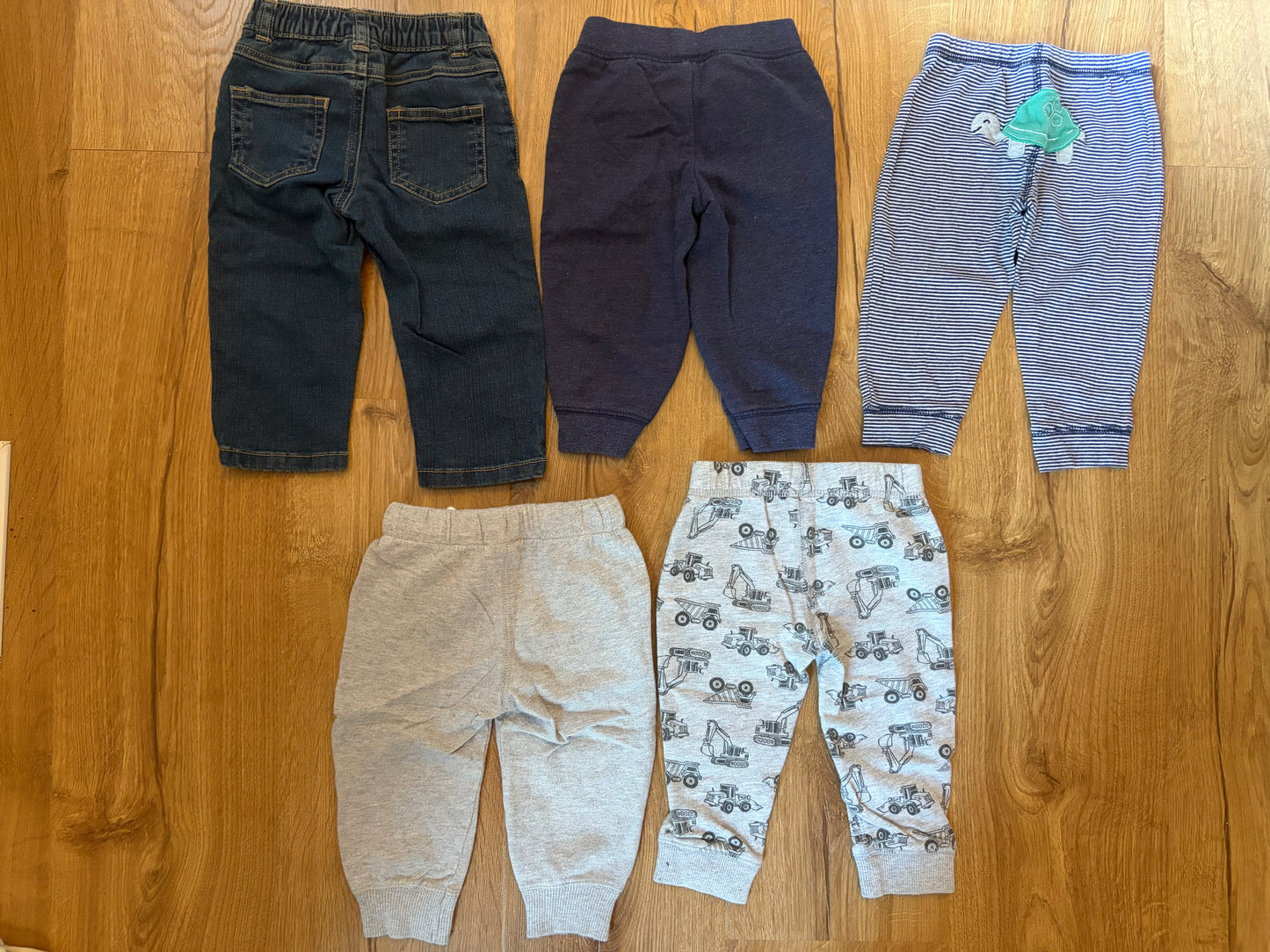 #6 - Carters Boys Assorted Pants (5 pairs) - 12 months