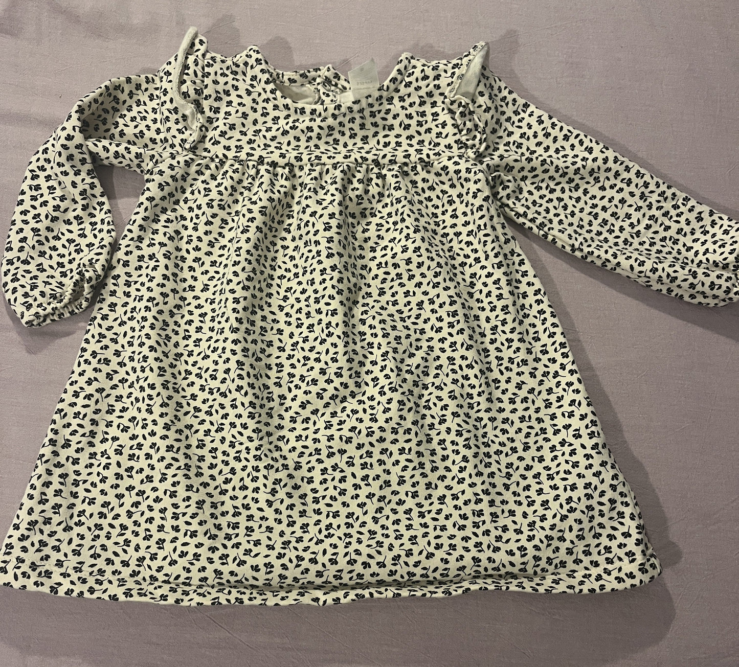 #211 18m Cream/Flower Dress