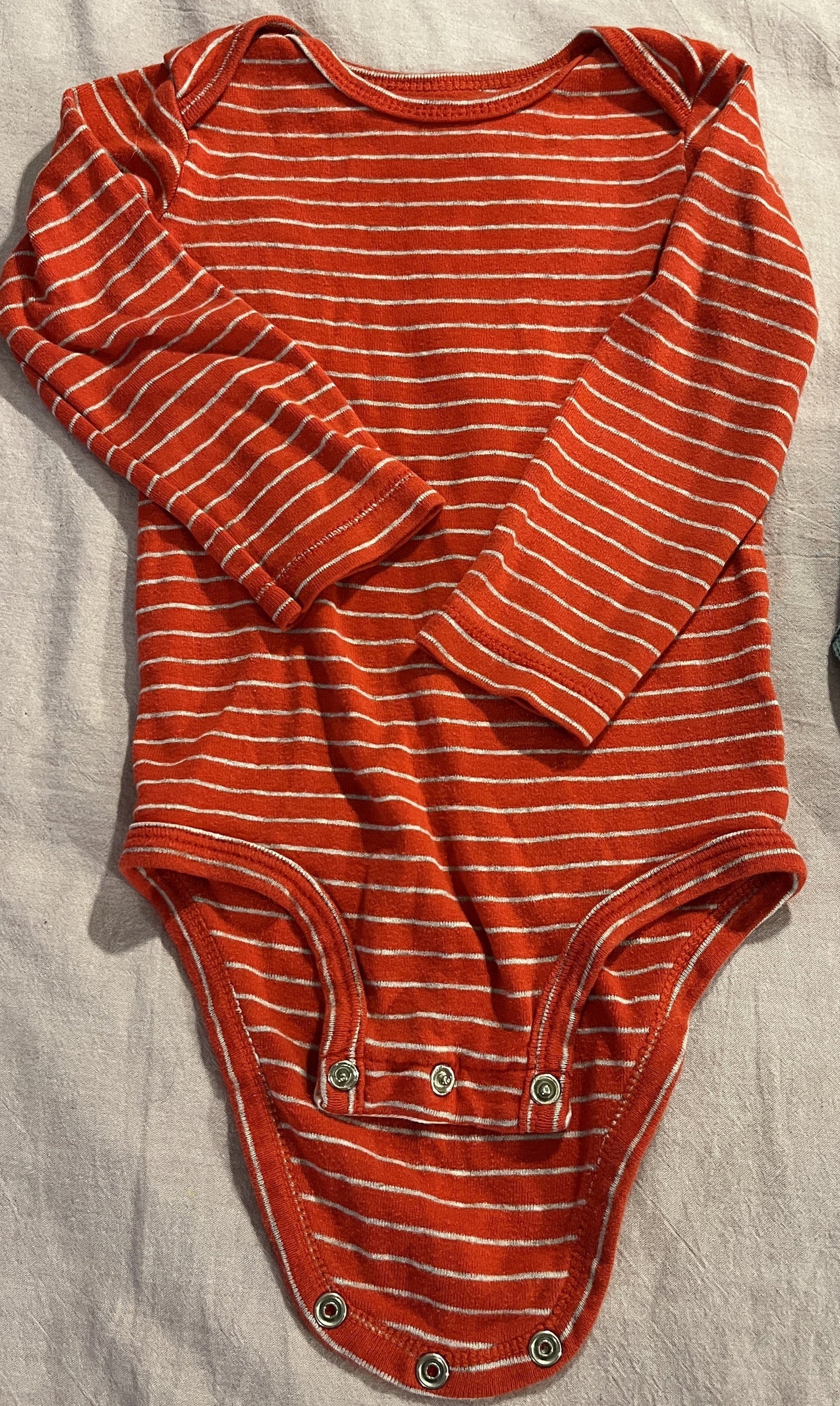 #211 Boys 18m Puppy/Stripe Onesie Set