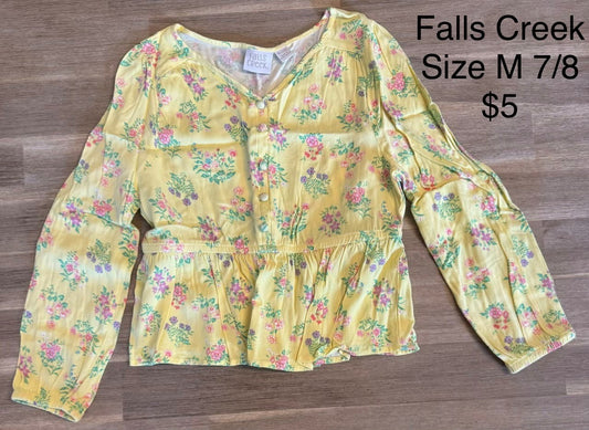 Girls Falls Creek Top Size M (7/8)
