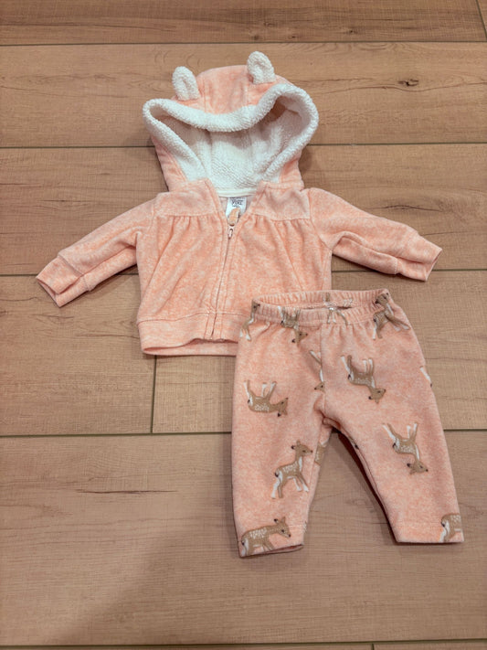 #37 NB Just One You by Carter's Fleece Pants and Jacket Set