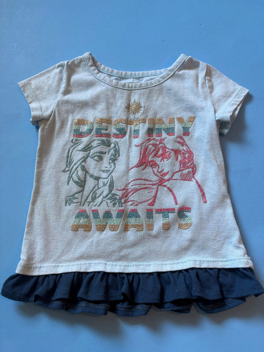 REDUCED #145 Girls 2t Frozen Glittery T-Shirt