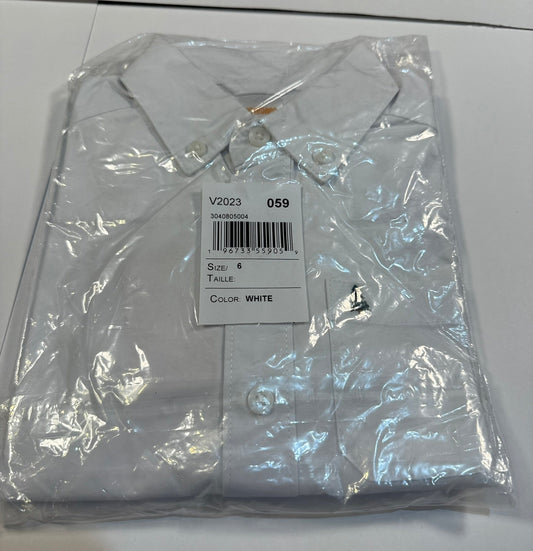 #141 Boys 6 Gymboree NWT White Button Down Shirt