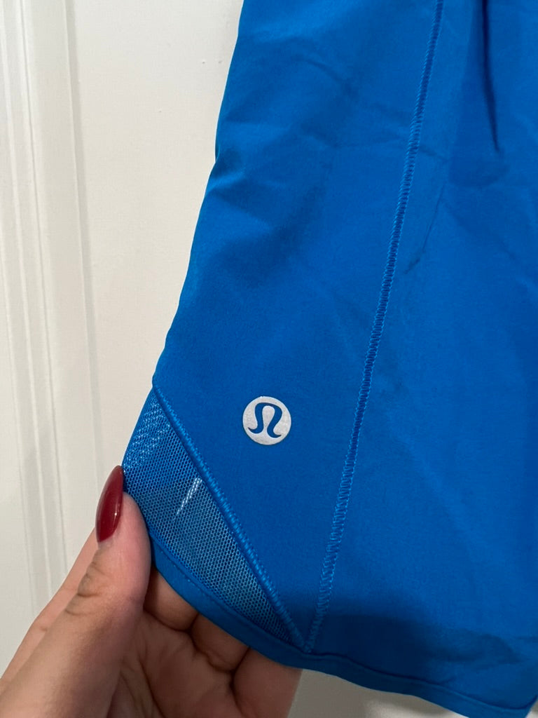 Seller #76 **REDUCED** - Lululemon Hotty Hot LR Short 4" *Lined Size 6 Blue PLSI NWT $68