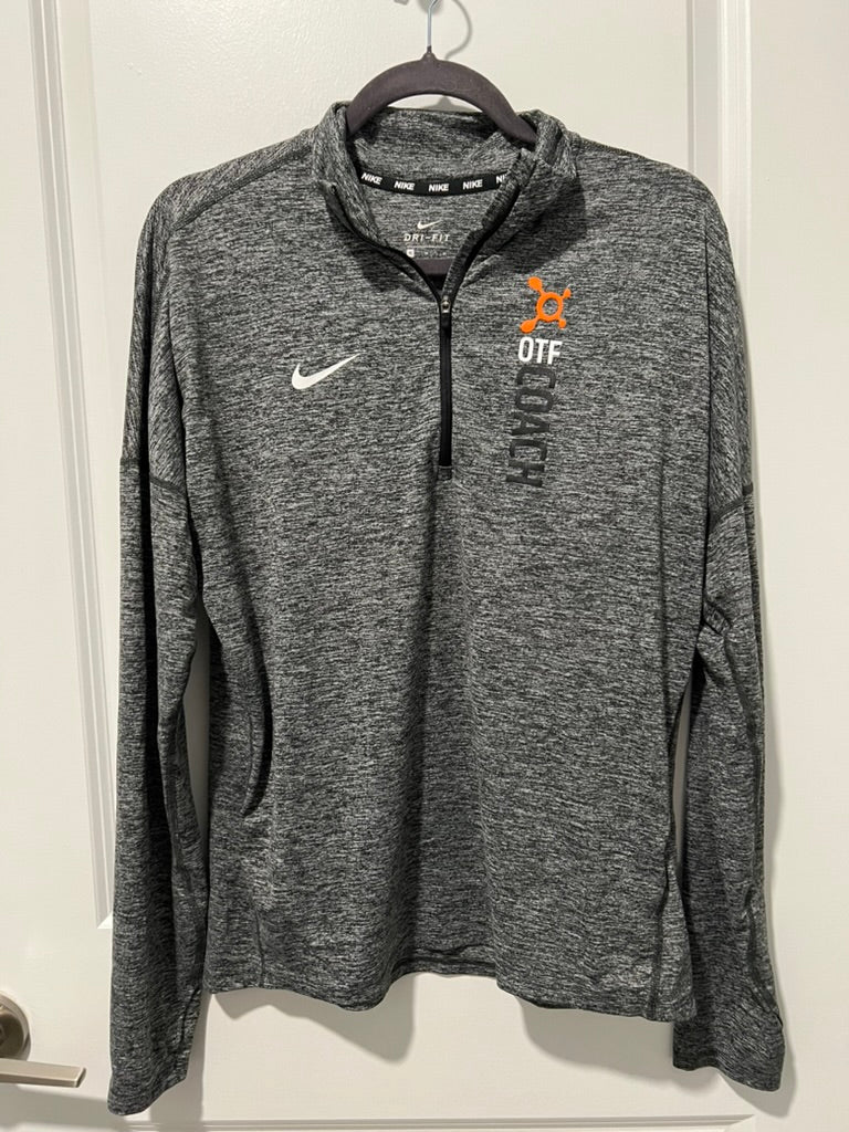 Seller #76 - Nike Dri-FIT Long Sleeve Quarter-Zip Orangetheory Fitness Coach Size Medium Gray