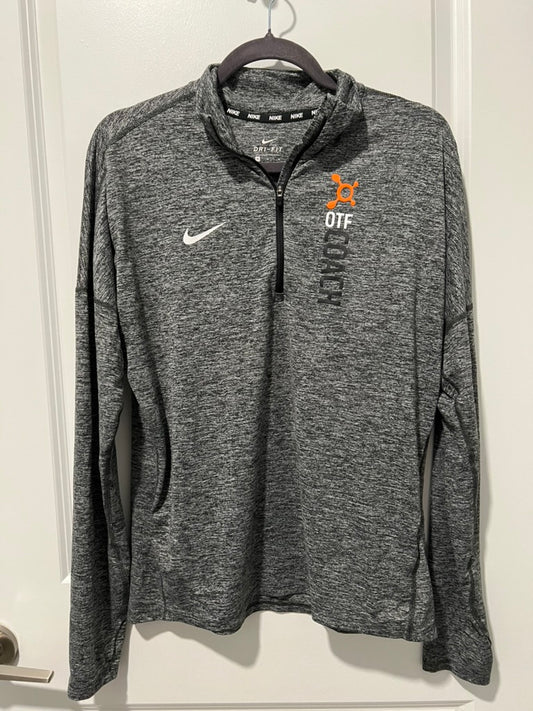 Seller #76 - Nike Dri-FIT Long Sleeve Quarter-Zip Orangetheory Fitness Coach Size Medium Gray