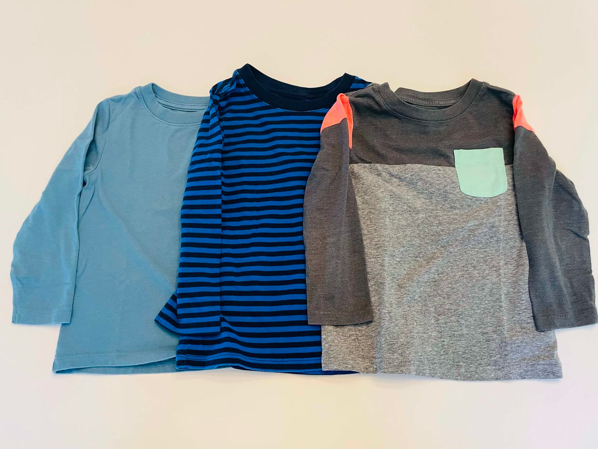#54 - Boys 3T Cat & Jack LS Shirt Bundle (3)