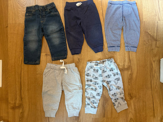 #6 - Carters Boys Assorted Pants (5 pairs) - 12 months
