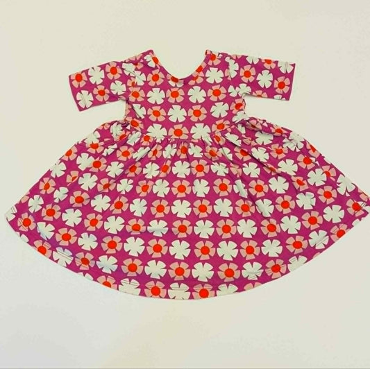 #54 - Girls 2T HA Purple/Pink Flowers Dress