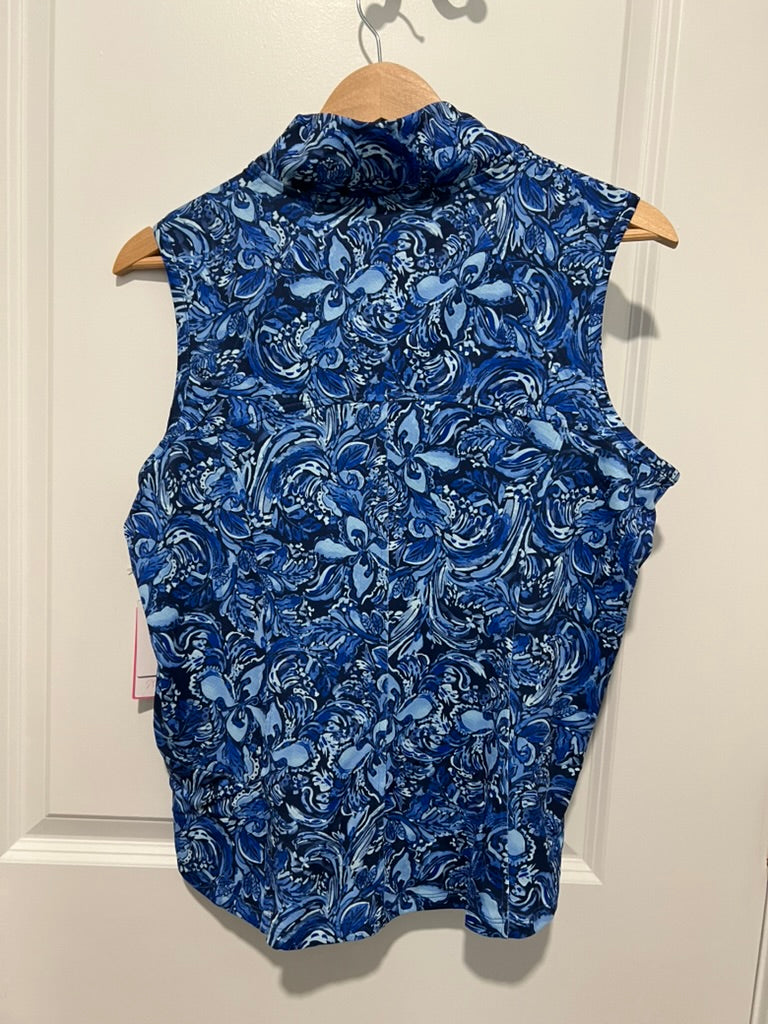 Seller #76 - Stella Parker Sport Sleeveless Women's Golf Polo Blue Floral Print Medium NWT