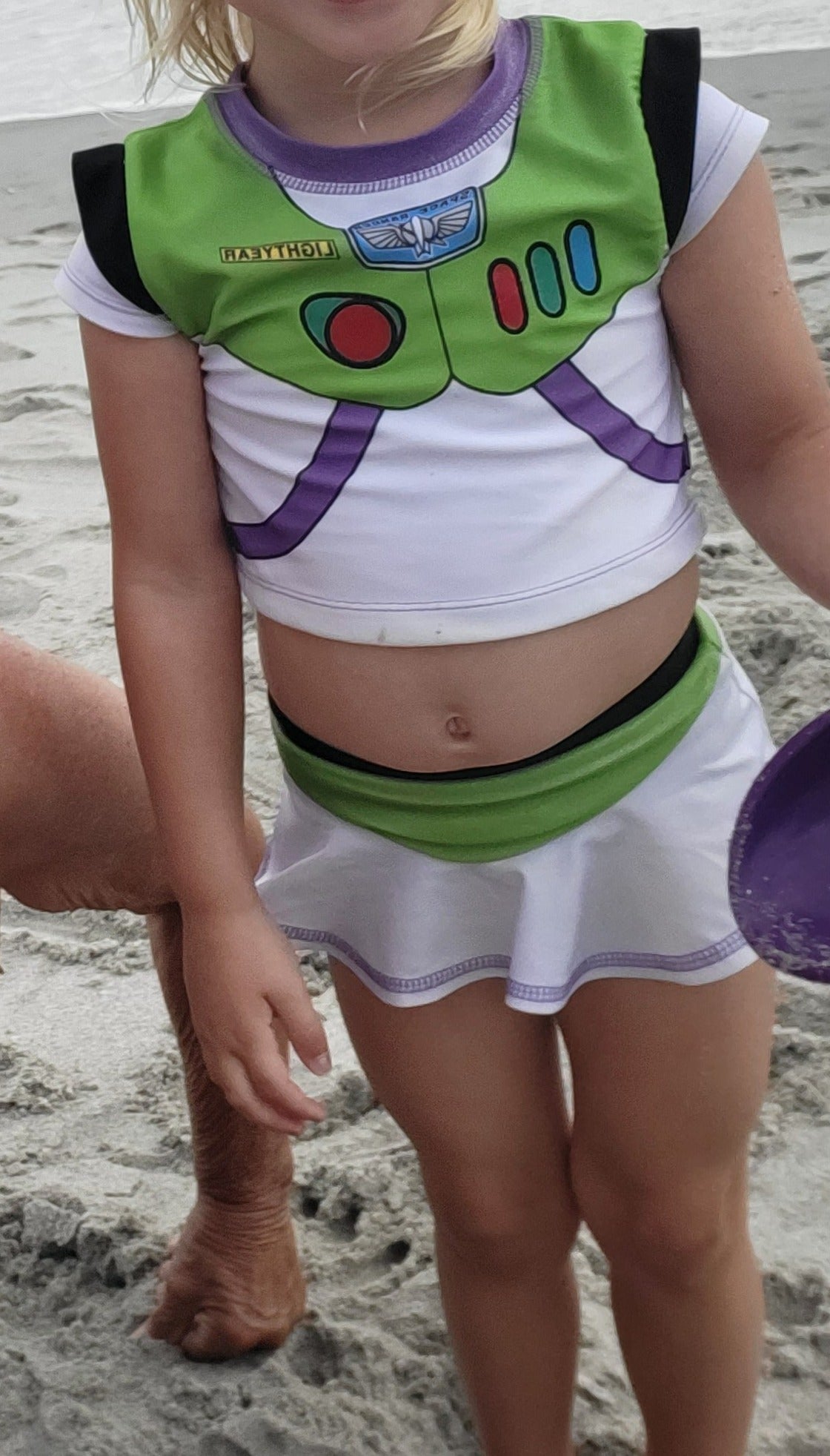 REDUCED: #9---  Girls 3T. Disney Pixar Buzz Lightyear/ Toy Story Swimsuit.