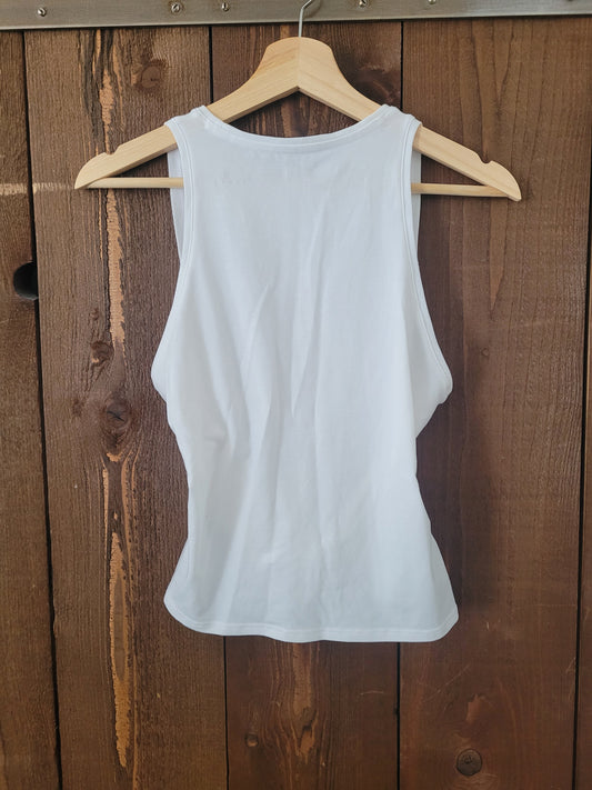 Outdoor Voices Women's White Twist Back Top Size S