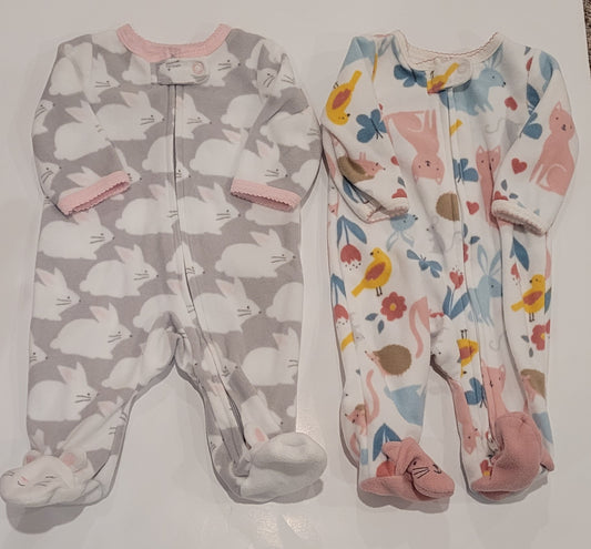 Newborn - Carters - Fleece pajamas