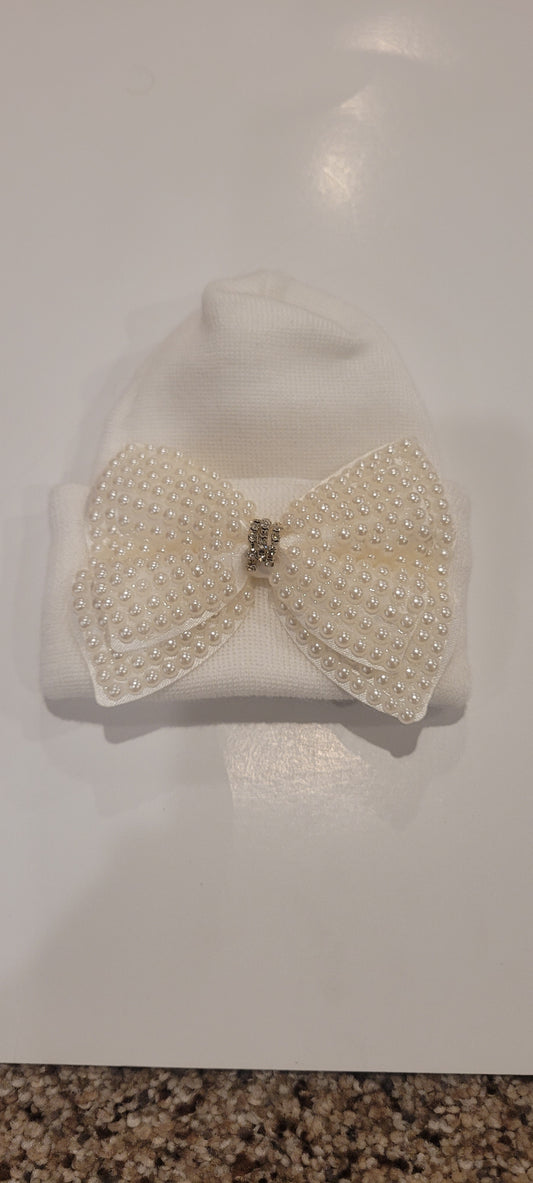 Spearmint Baby Pearl & Diamond Newborn Hat