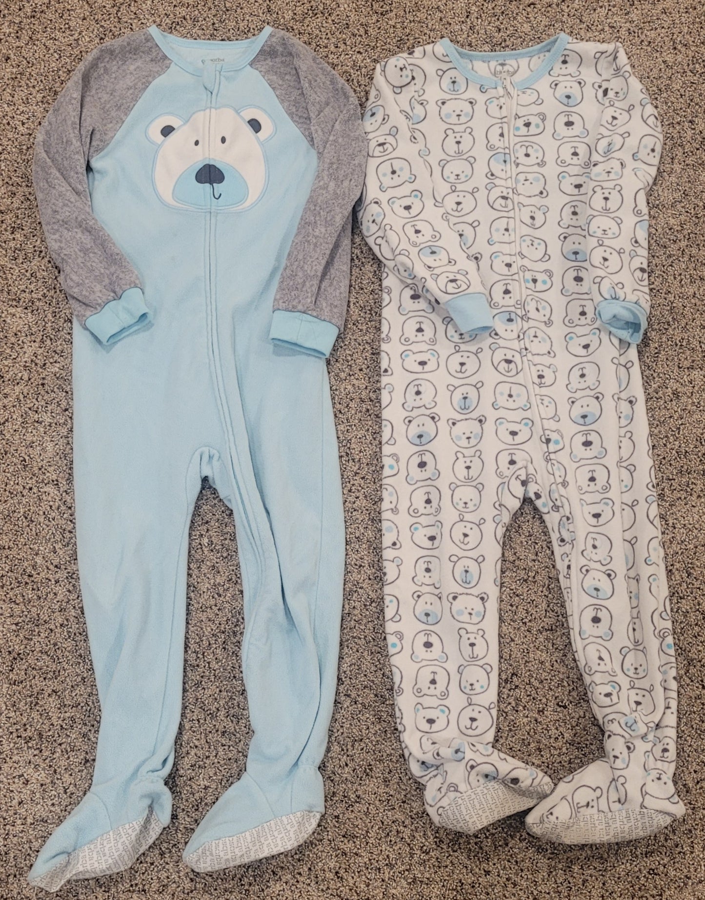 Boys 4T - Absorba Fleece Footed Pajamas Lot